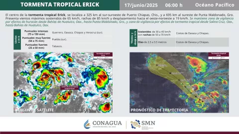 tormenta tropical erik posible huracán