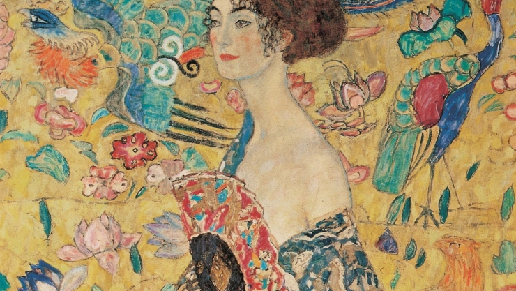 Gustav Klimt Dama con abanico