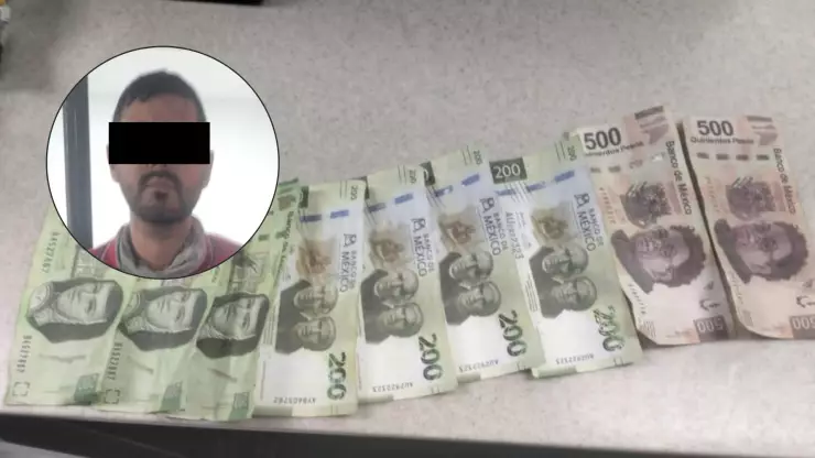 Detienen a hombre con billetes falsos en Los Mochis