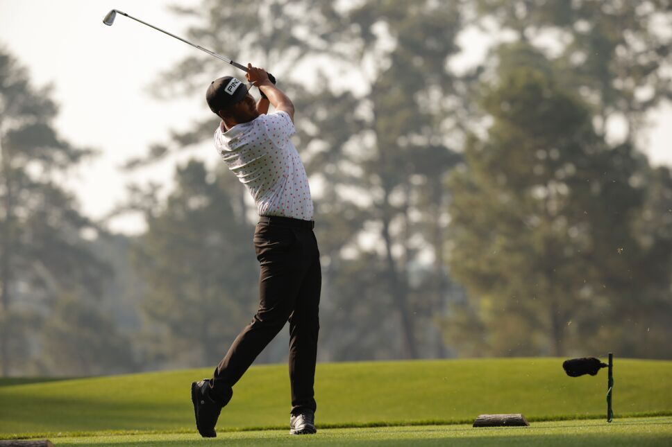 Sebastián Muñoz durante la segunda ronda del Masters