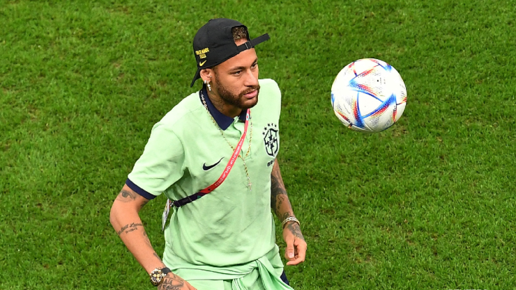 Neymar con la selecci&oacute;n de Brasil