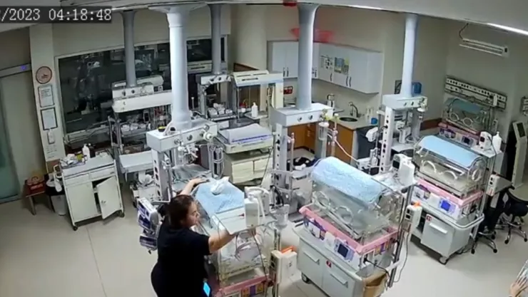 Enfermeras protegen bebés durante terremoto en Turquía