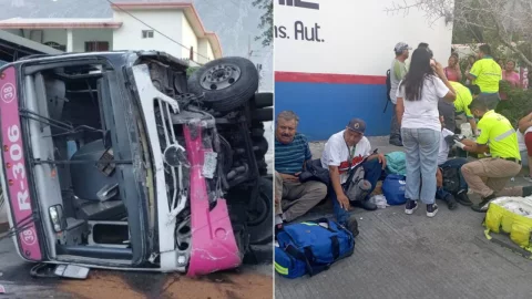 Santa Catarina Accidente autobus pasajeros heridos