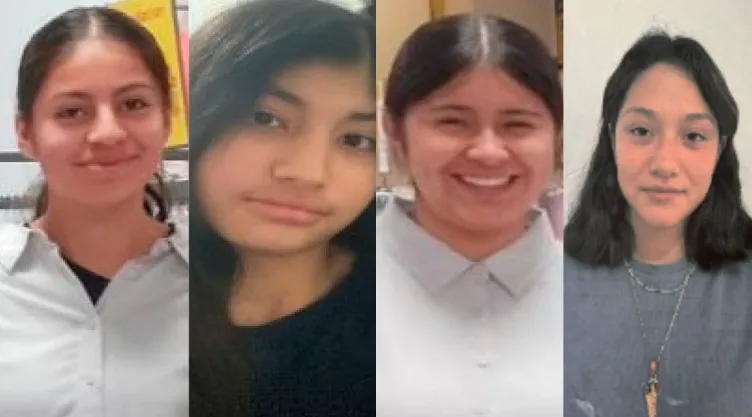 Cuatro adolescentes desaparecidas en Querétaro.