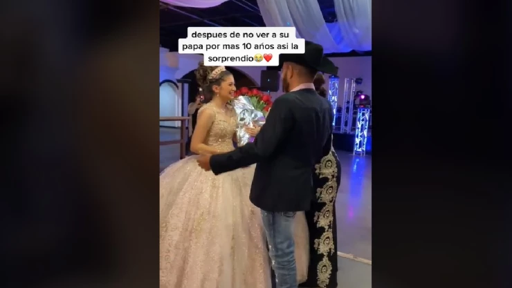 Quinceañera se reencuentra con su papá