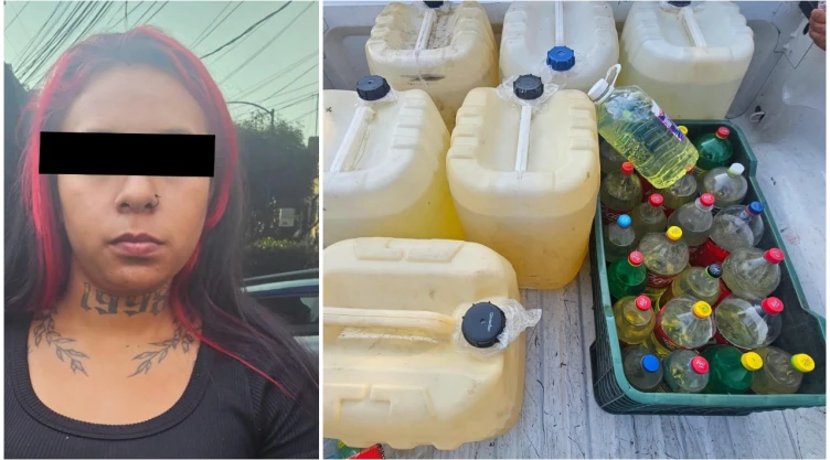 Policía detuvieron a una mujer que supuestamente vendía gasolina en botellas en la alcaldía GAM.