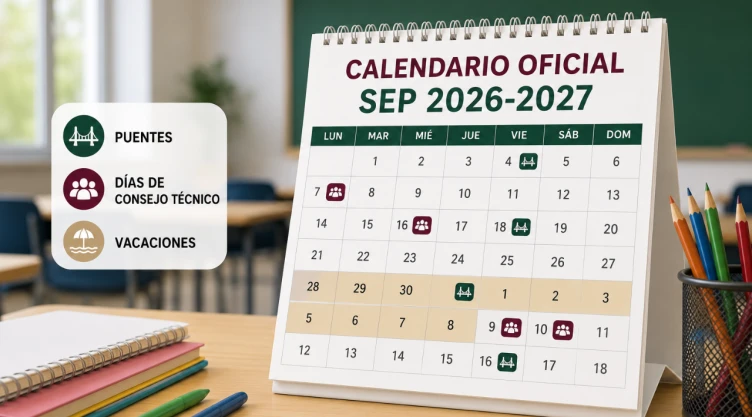 Calendario oficial de la SEP 2026-2027: Puentes, días de Consejo Técnico y cuántas vacaciones tendrán los niños