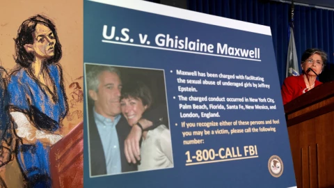 Fotografía de archivo de Ghislaine Maxwell. Su reciente traslado a una prisión de mínima seguridad en Texas podría ser una medida de seguridad para protegerla como testigo clave en el caso Epstein.