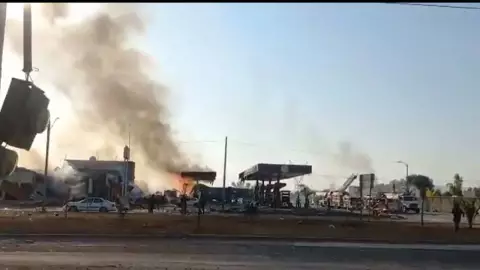 Reportan explosión de pipa en gasolinera de Tula, Hidalgo