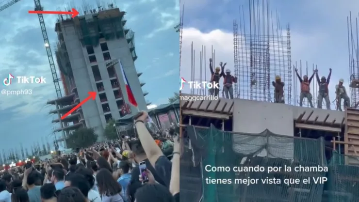 Albañiles ven concierto gratis; video viral en Tiktok
