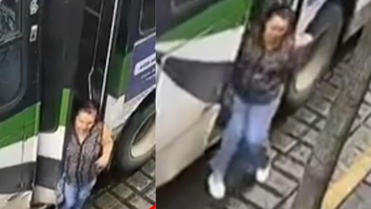 Es arrastrada por autobús 