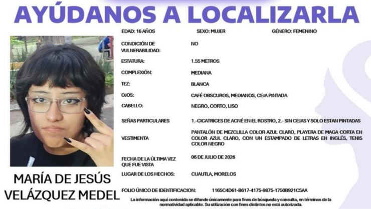 SE BUSCA a menor desaparecida en Cuautla.