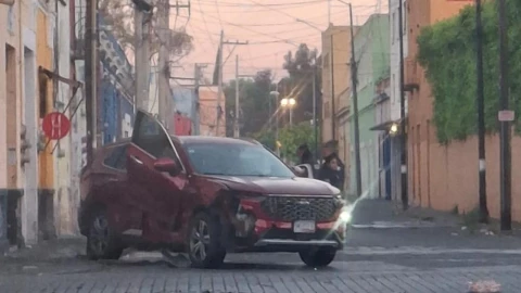 accidente en el centro histórico de Puebla