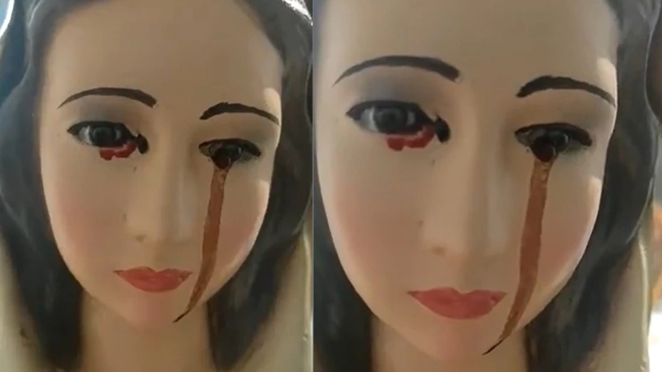 virgen llora sangre