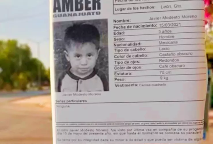 El menor Javier Modesto desapareció en León, Guanajuato el 15 de mayo de 2024