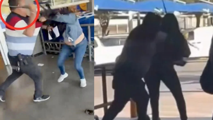 guardia golpea a mujer en Monterrey Nuevo León