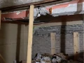 Hogar de la familia Frías después de una explosión.