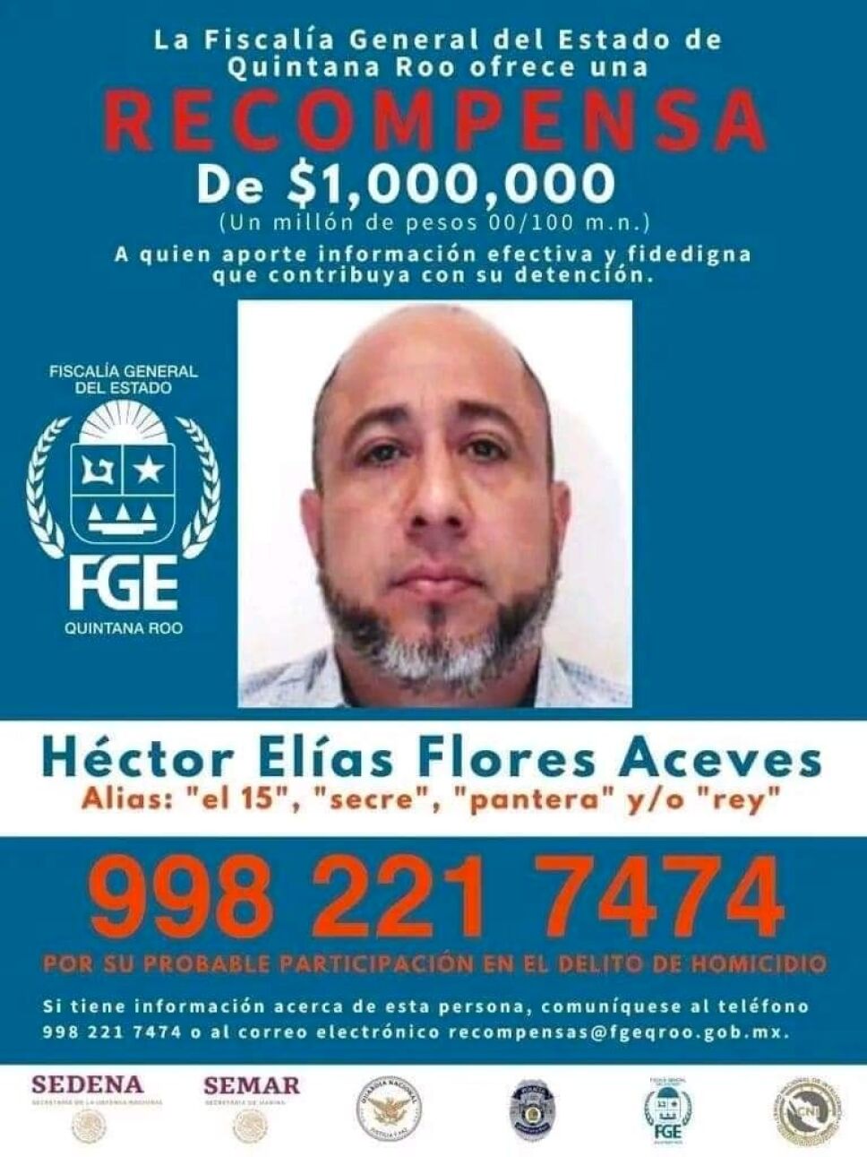 Ofrecen millonaria recompensa por datos de Héctor Elías (2)