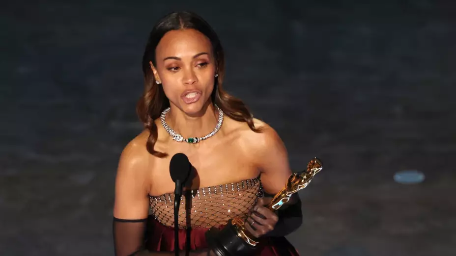 Zoe Saldaña en su discurso al ganar el premio como mejor Actriz de Reparto en los premios Oscar 2025