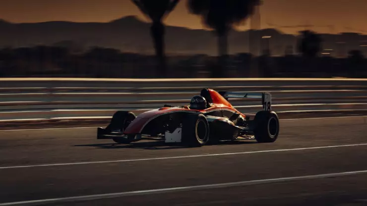 unos automóviles de carrera compitiendo profesionalmente