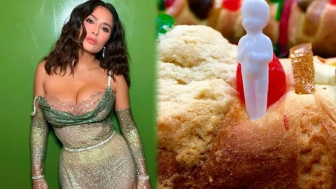 Salma Hayek le dice muñeco al Niño Dios