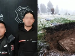 Detenidos por saquear tumbas.