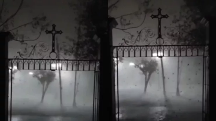 Captan en VIDEO fuertes rachas de norte en calles