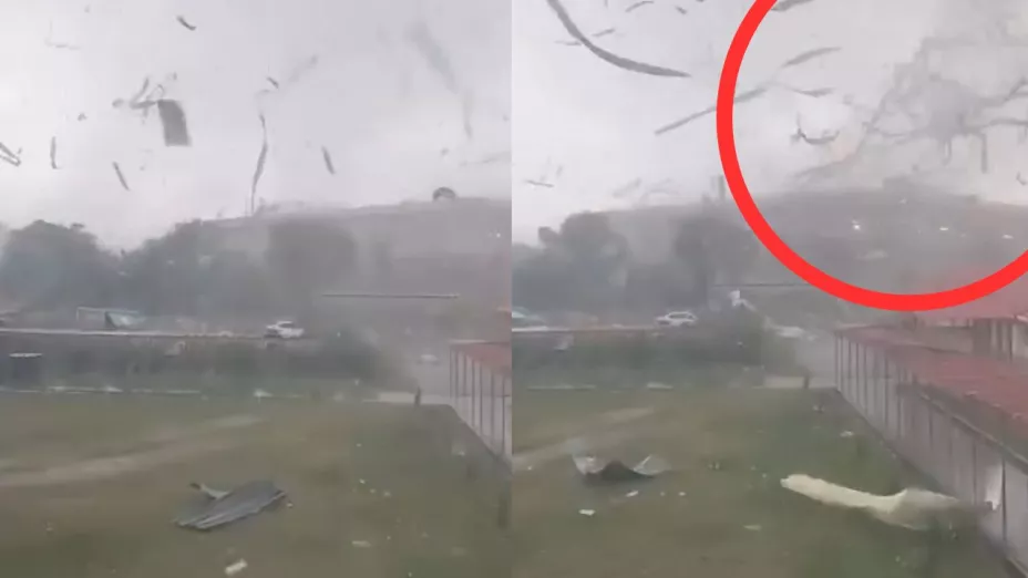 Impacto del tornado en Kuala Langat: edificios colapsados y estudiantes lesionados