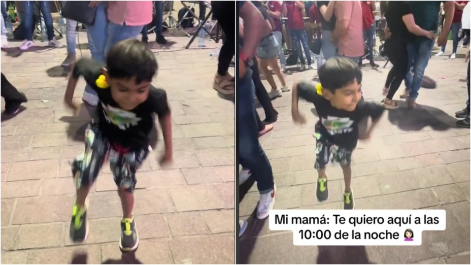 VIDEO_ ¡Sacó los prohibidos! Captan a niño bailando en la Feria de San Marcos 2024 en plena noche