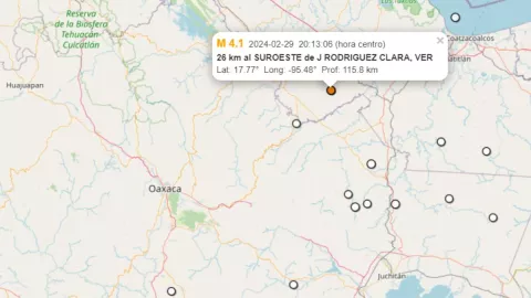 Sismo en Juan Rodríguez Clara