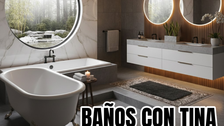 30 ideas para remodelar tu baño con tina: lucirá elegante con la bañera