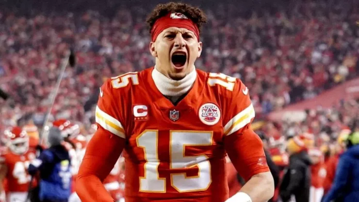 Patrick Mahomes Quarterback de Kansas City Chiefs celebrando