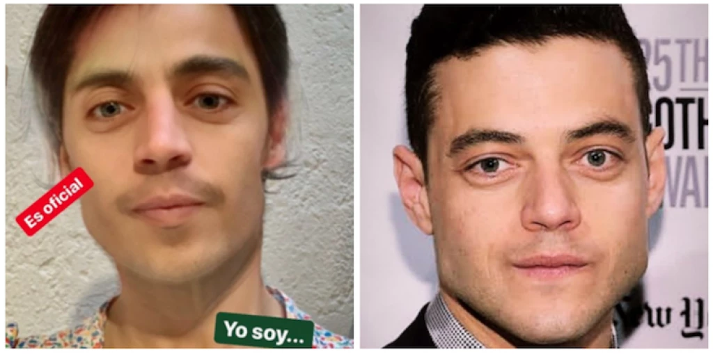 Ilse Salas y Rami Malek