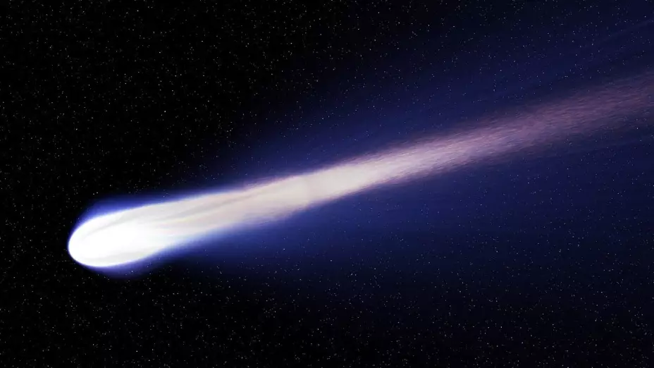 Cometa interestelar 3I_ATLAS_ Tercer visitante cósmico en la historia, ¿cuáles fueron los otros dos? En la imagen se observa cómo un cometa pasa ante el lente telescópico