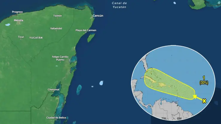 ¿Afectará a Quintana Roo? Zona de baja presión en las Antillas Mayores aumenta probabilidad de desarrollo CICLÓNICO