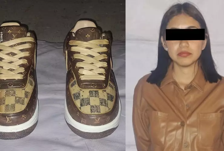 Detienen a mujer que robó un par de tenis