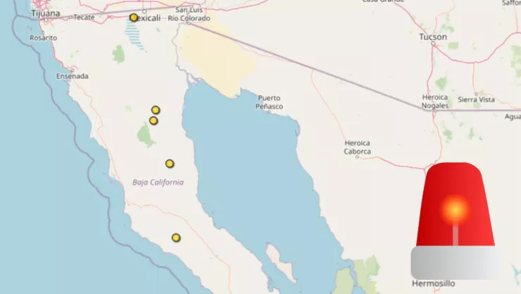 Cinco sismos en Baja California y uno de 4.3 en California reactivan vigilancia sobre la falla de San Andrés