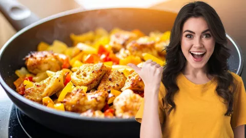 Este sartén debe ser curada con aceite para conservar el sabor de sus preparaciones