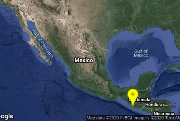 Se registró un sismo magnitud de 5.5 grados al suroeste del municipio de Pijijiapan, Chiapas