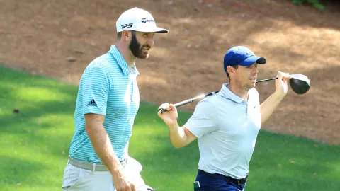 Dustin Johnson y Rory McIlroy son favoritos ante Rickie Fowler y Matthew Wolff