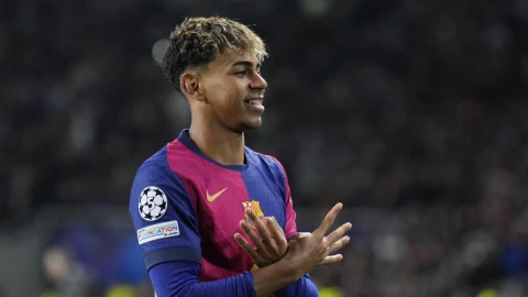 Lamine Yamal celebra su gol