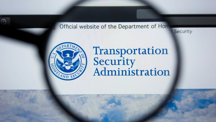 La advertencia de la TSA en California.