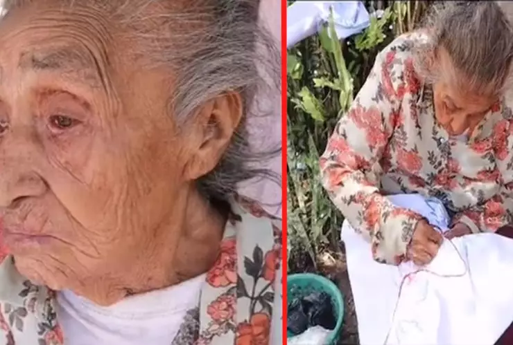 La señora Isabel vive sola en Oaxaca, a sus 97 años.- 