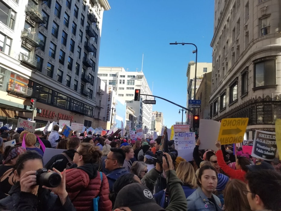 Marcha de mujeres en Los Angeles