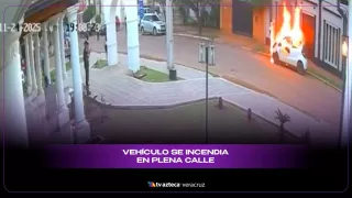 Vecinos reportaron un incendio vehicular que obligó a cerrar la circulación en la zona