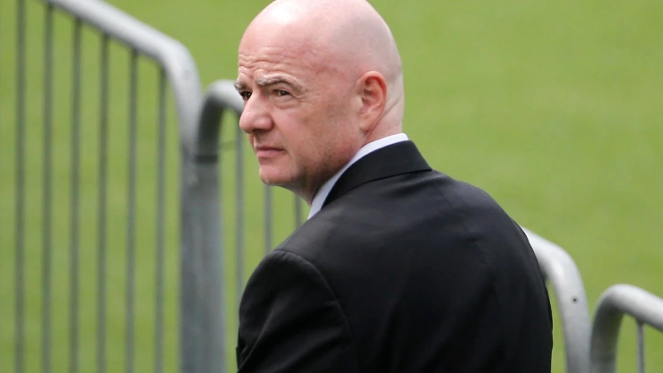 Gianni Infantino en velorio de Pelé