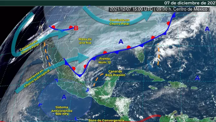 Clima 8 de diciembre en Quintana Roo, Yucatán y Campeche
