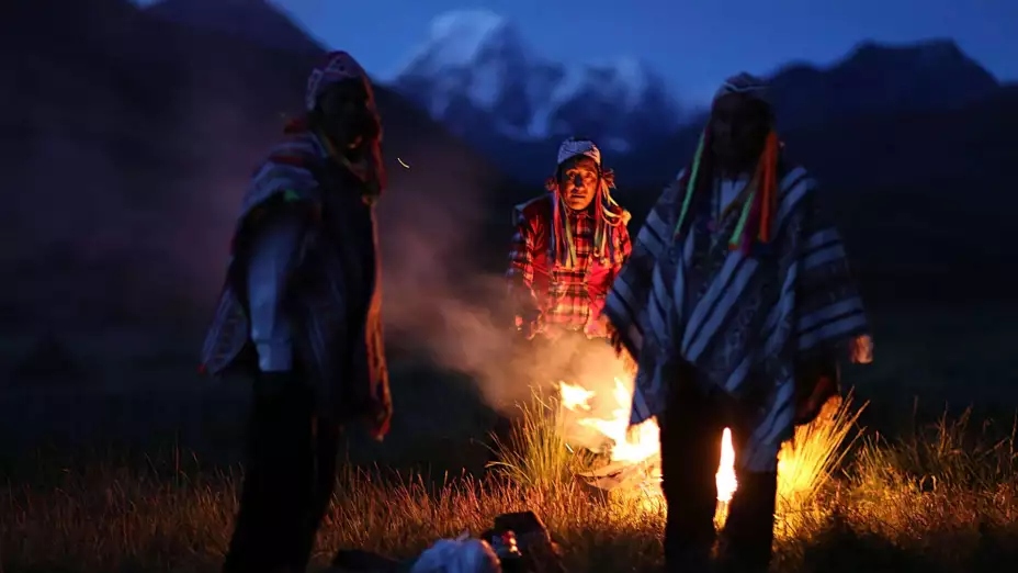 Agricultores de los Andes en Pitumarca, Perú.
