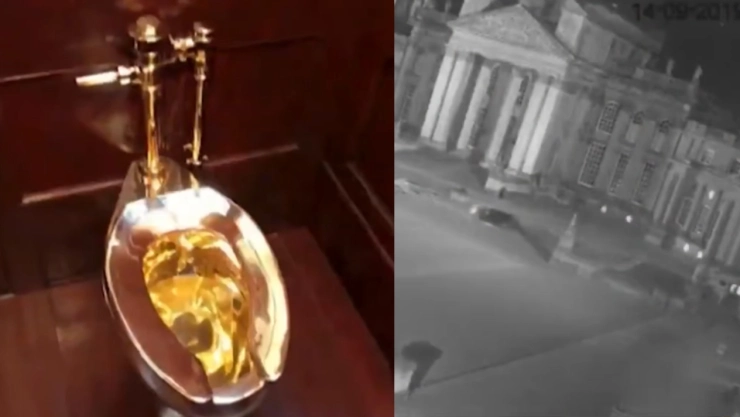 El juicio por el robo del inodoro de oro de 6 millones comenzó en Oxford