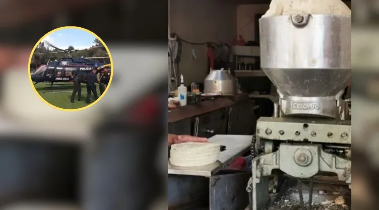 Accidente en Xochimilco: la mano de un niño queda atrapada en la máquina de una tortillería
